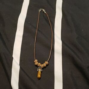 Elegant Brown Pendant Necklace